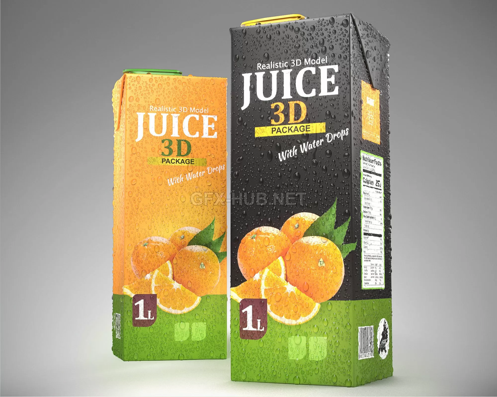 Juice Box 1L Size (Vray, Corona, fbx, obj) – 2074 Juice Box 1L Size (Vray, Corona, fbx, obj) – 2074