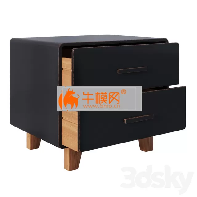 Juniper 2 Drawer Nightstand Black – 2076 Juniper 2 Drawer Nightstand Black – 2076