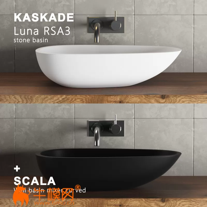 Kaskade Luna RSA3 + Scala wall basin mixer curved (max 2011, fbx) – 2087 Kaskade Luna RSA3 + Scala wall basin mixer curved (max 2011, fbx) – 2087