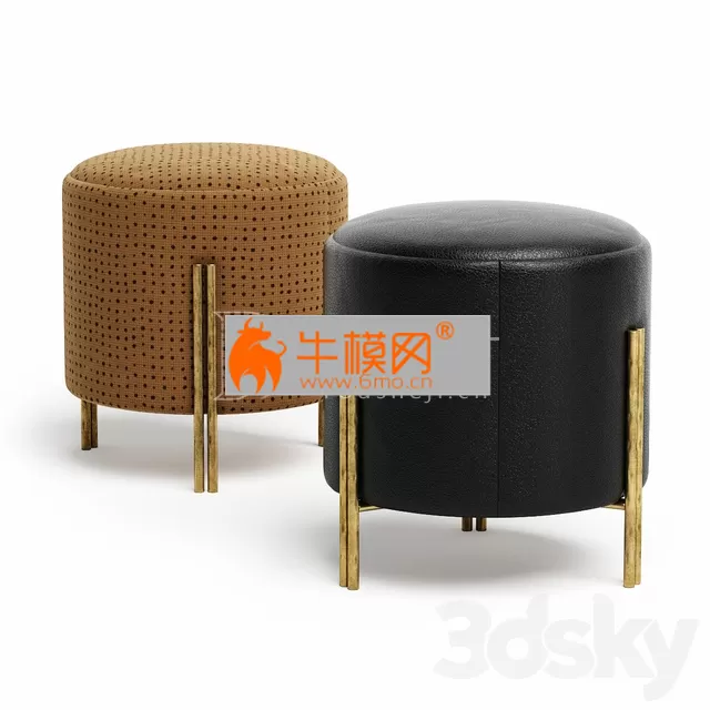 Kelly Wearstler MELANGE FOOT STOOL – 2089 Kelly Wearstler MELANGE FOOT STOOL – 2089