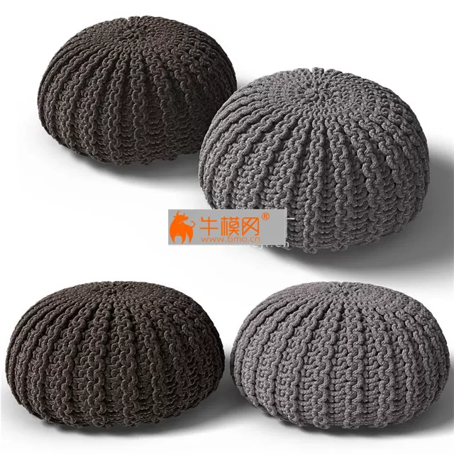 Knitted poof 2 – 2098 Knitted poof 2 – 2098