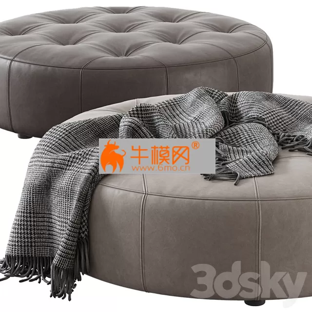 Leathercraft Vivian Round Ottoman – 2146 Leathercraft Vivian Round Ottoman – 2146