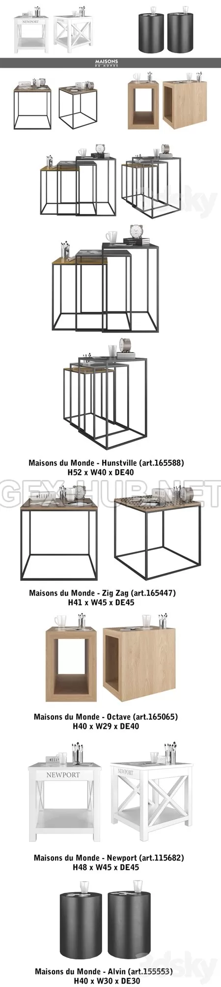 Maisons du Monde set 21 – 2218 Maisons du Monde set 21 – 2218