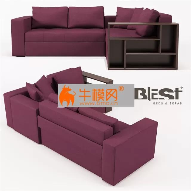 OM Divan modular Kvanti BMR 2TM-K-1TM BBL from the manufacturer Blest TM – 2420