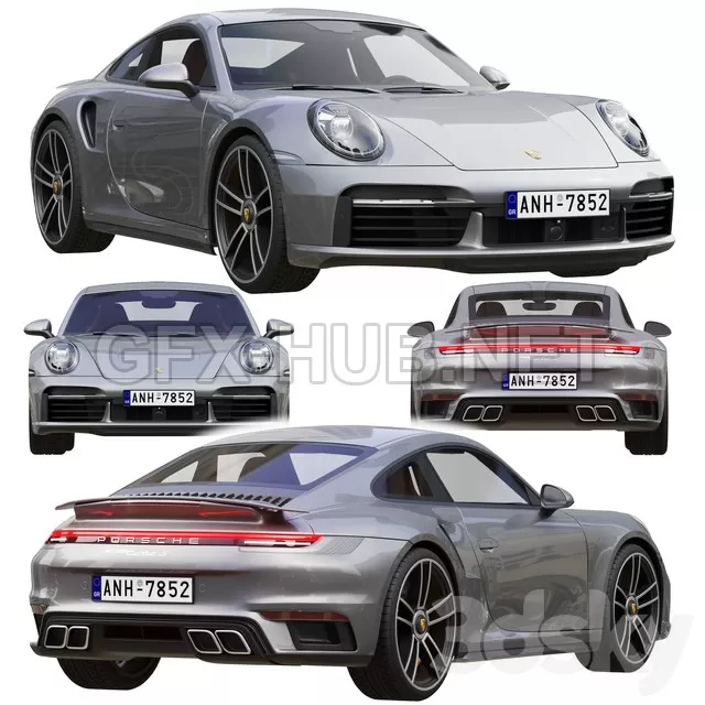 Porsche 911 Turbo S 2021 3D Model – 2549