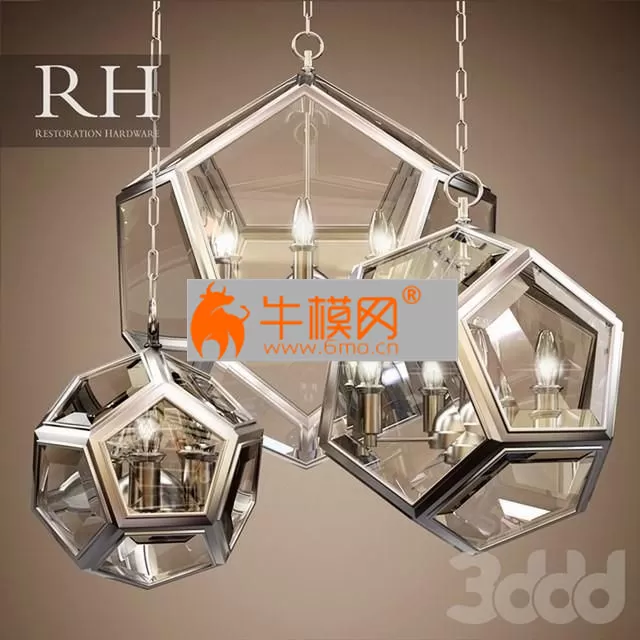 RH GEOMETRIC GLOBE PENDANT – 2654