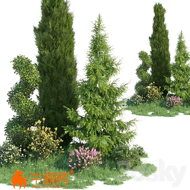 Set for landscaping (max 2011 Vray, Corona, obj) – 2780 Set for landscaping (max 2011 Vray, Corona, obj) – 2780