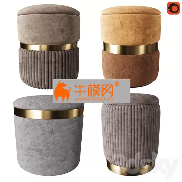 Set of modern ottomans 3 – 2799 Set of modern ottomans 3 – 2799