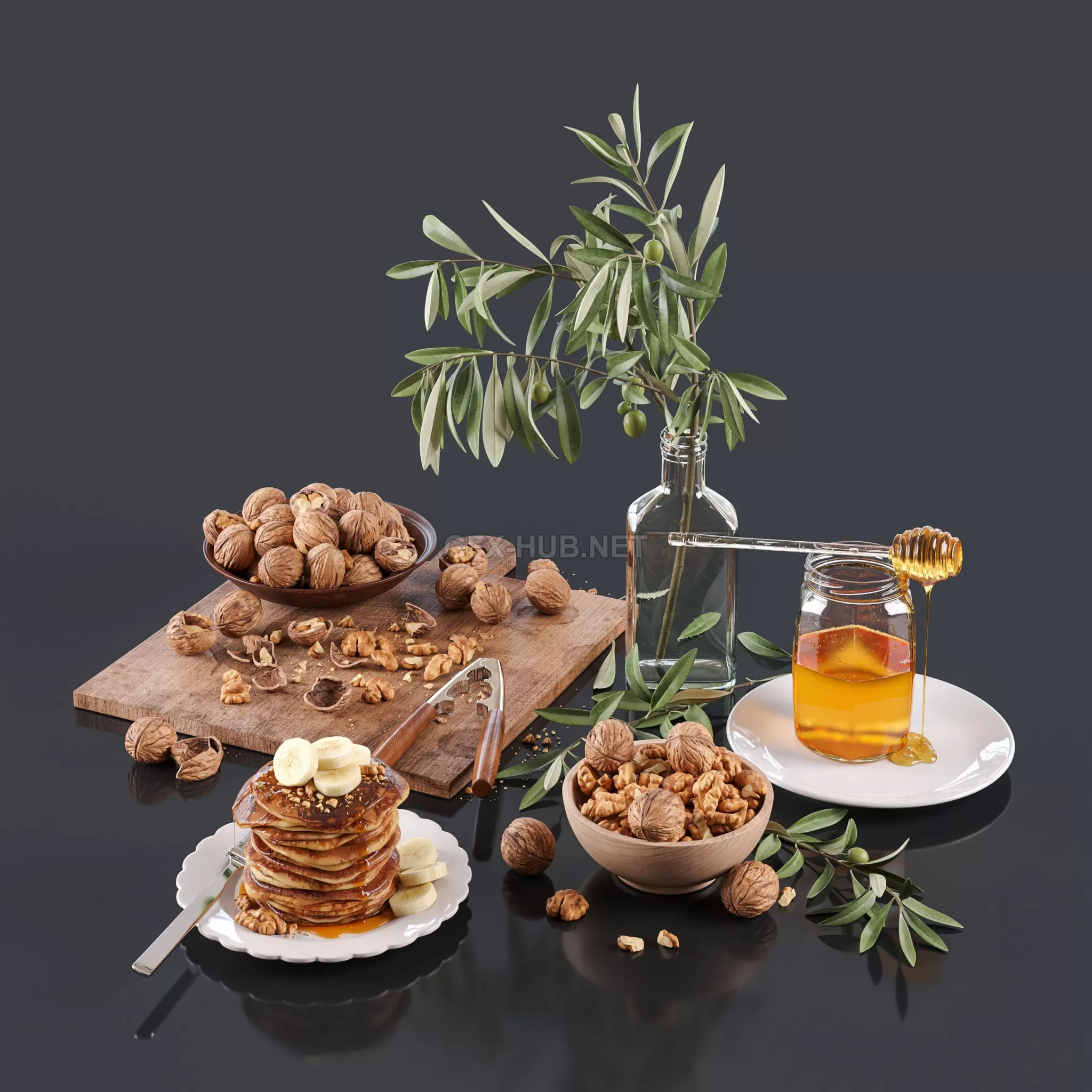 Set with pancakes and walnut – 2813 Set with pancakes and walnut – 2813