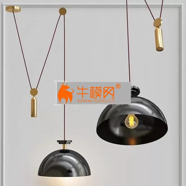 Shape up Pendant Hemisphere Black designed by John Hogan – 2833 Shape up Pendant Hemisphere Black designed by John Hogan – 2833