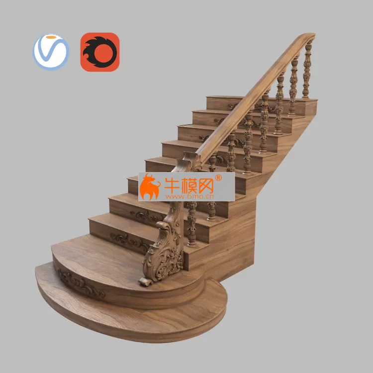 Stairs Wooden – 2921 Stairs Wooden – 2921