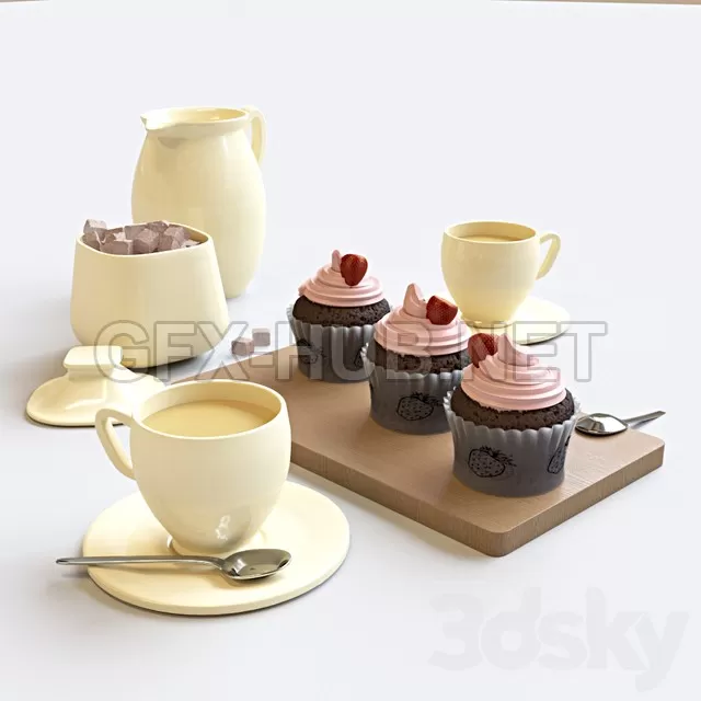 Strawberry cupcakes set – 2940 Strawberry cupcakes set – 2940