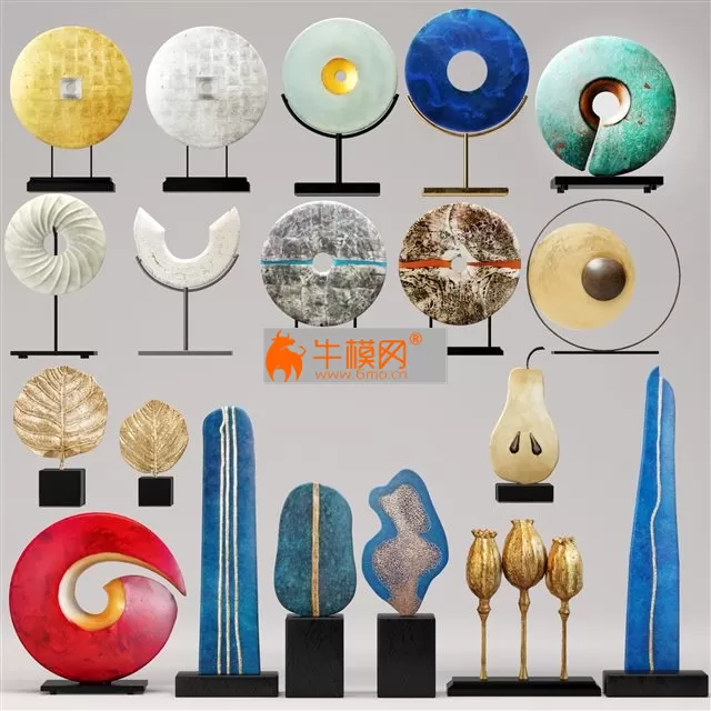 The collection of 19 pieces of statues – 2992