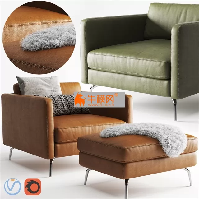 BoConcept Osaka Scandinavian Armchair – 3325