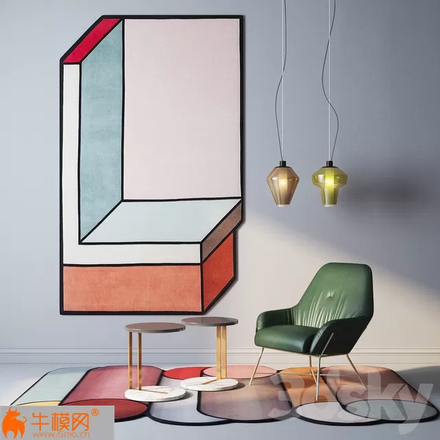 Cc-tapis rugs Foscarini Diesel lamps ASIA Leather armchair – 3338