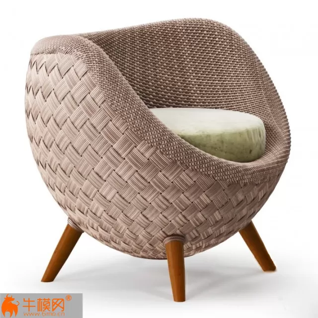 Kenneth Cobonpue Luna Armchair Egg – 3378