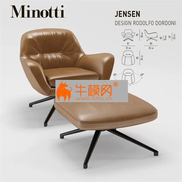 Minotti Jensen Armchair – 3401