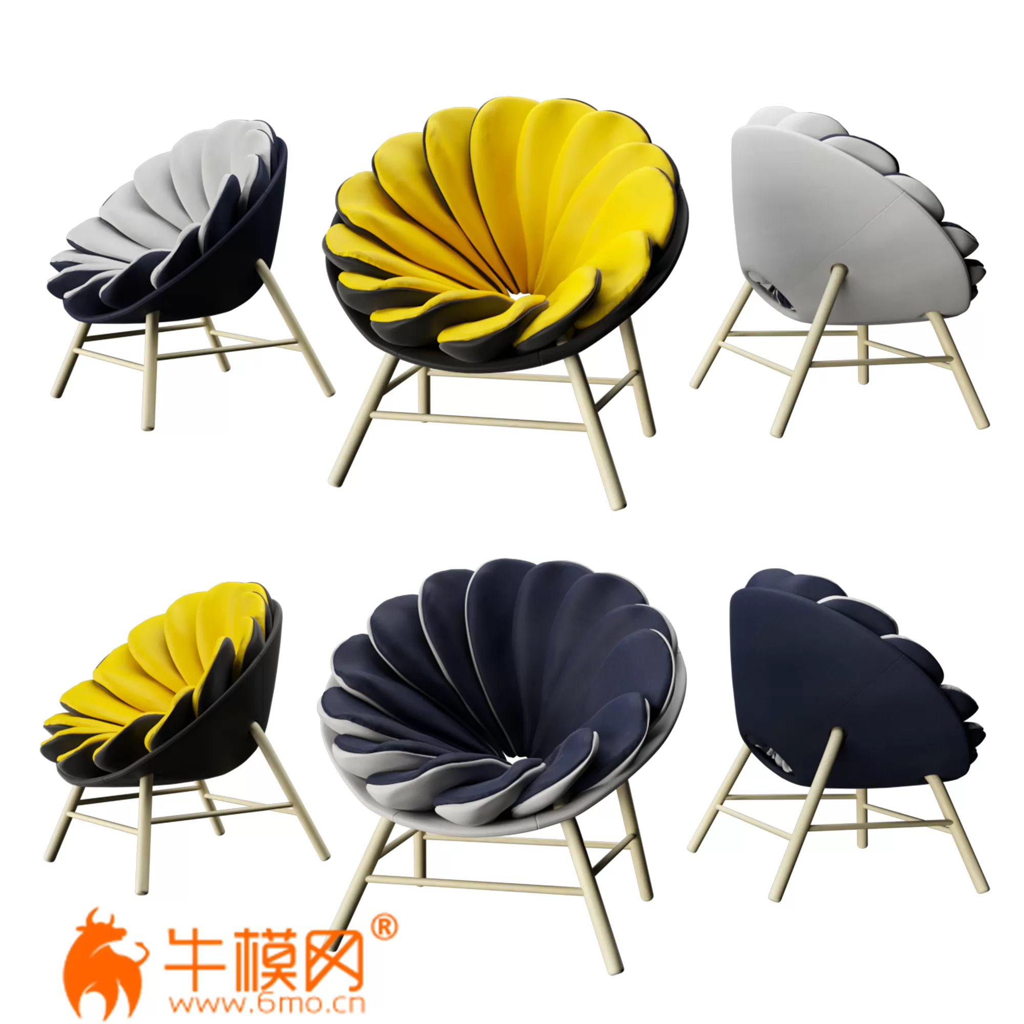 Modern armchair Quetzal by Marc Venot – 3412