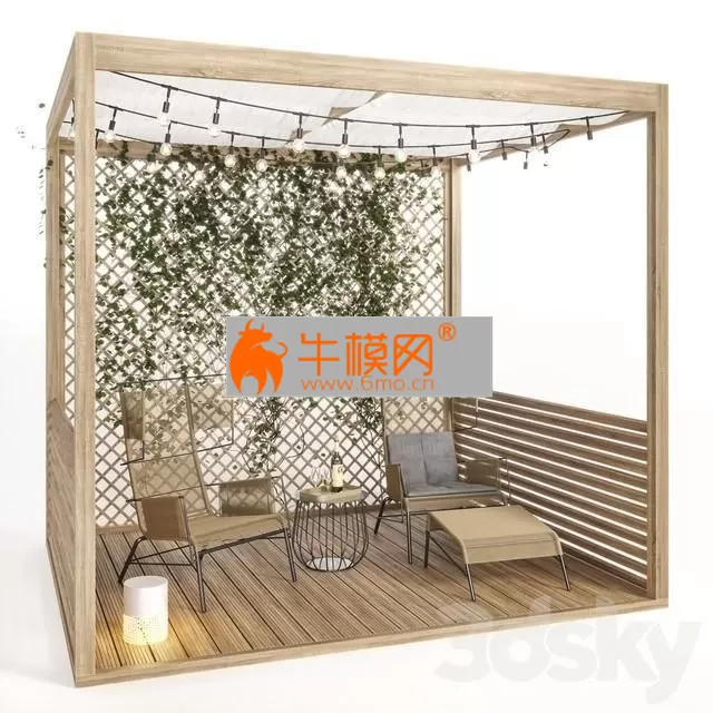 Outdoor armchair and coffee table 1 – 3419