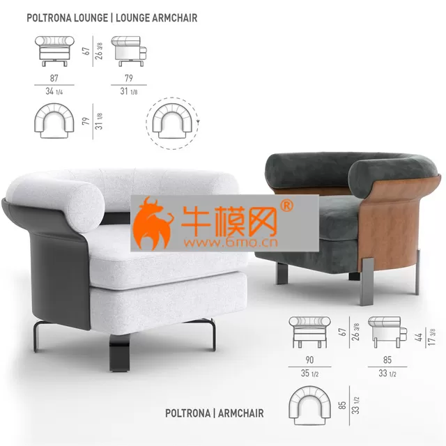 POLTRONA ARMCHAIR & LOUNGE ARMCHAIR – 3427