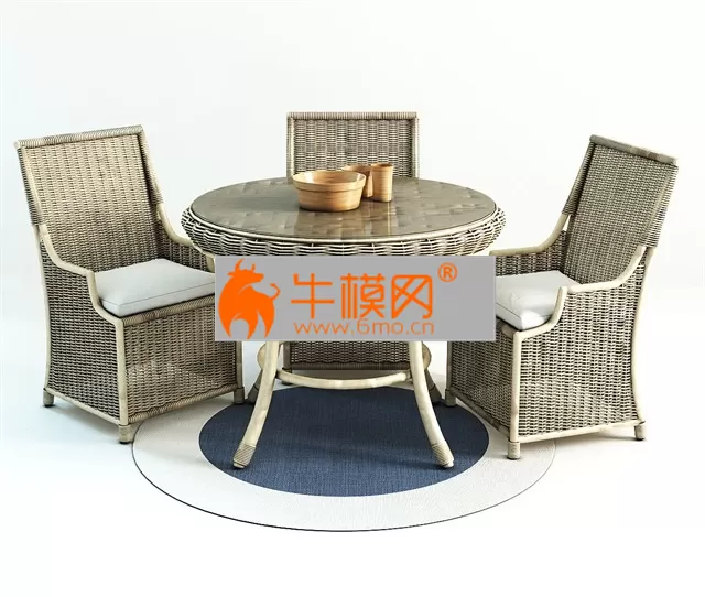 Saybrook All-Weather Wicker Wingback Armchair – 3437