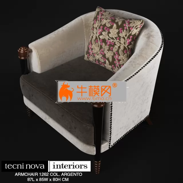 TECNINOVA-1262 ARMCHAIR COL. ARGENTO – 3446