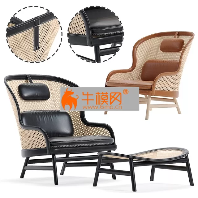 The Dandy Armchair with Ottoman by Garsnas – 3448