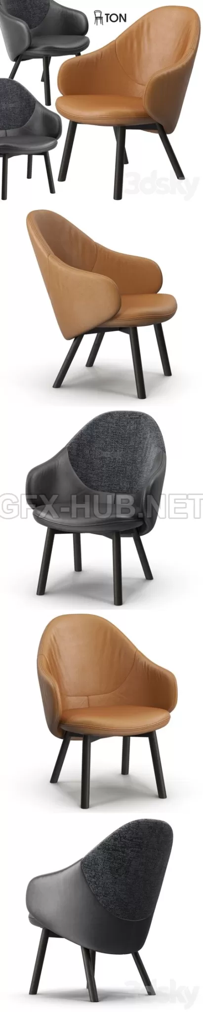 Ton Alba lounge armchair – 3449