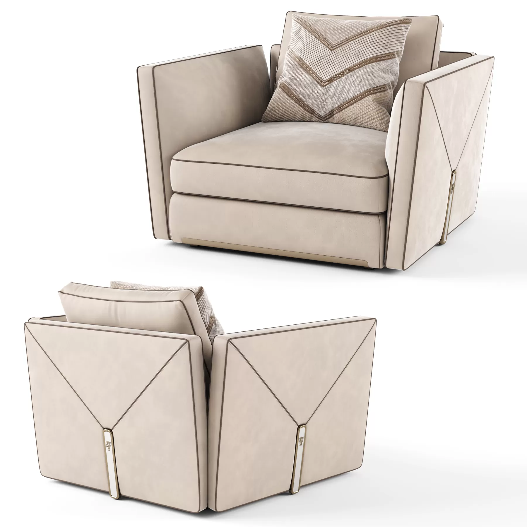 Visionnaire Bastian Armchair (Vray) – 3464