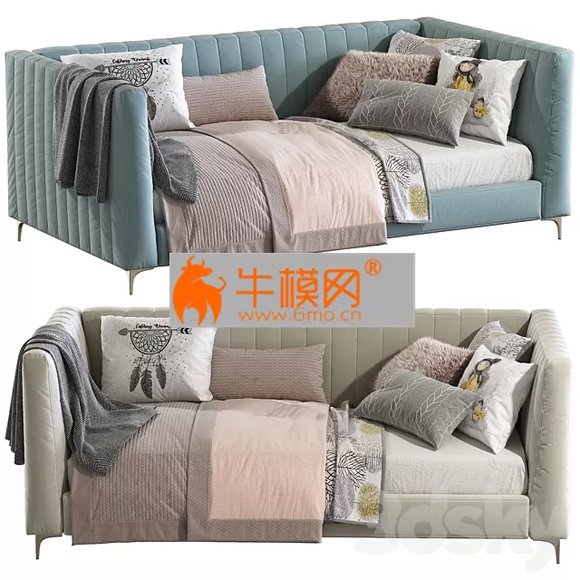 Bed sofa Avalon Channel Stitch Upholstered Daybed – 3666