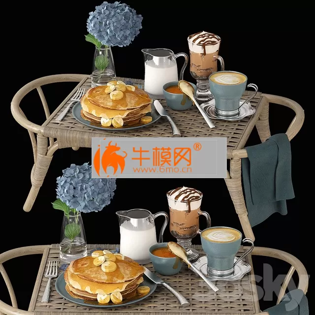 Decorative set of breakfast in bed – 3710