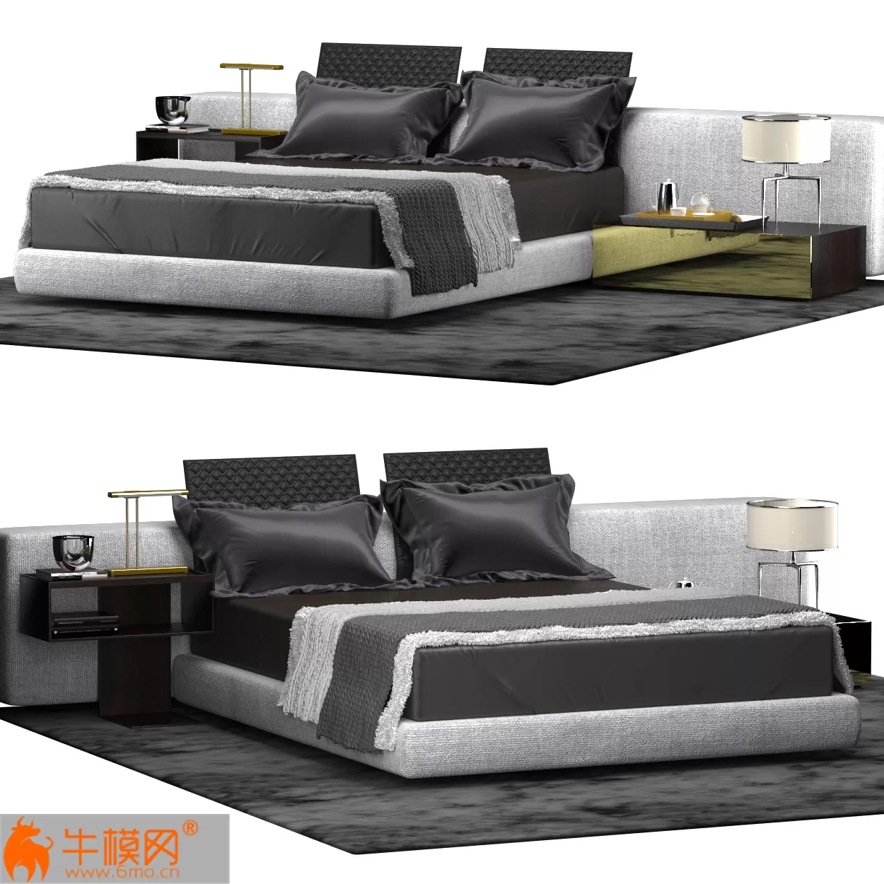 Minotti YANG BED WIDE – 3773