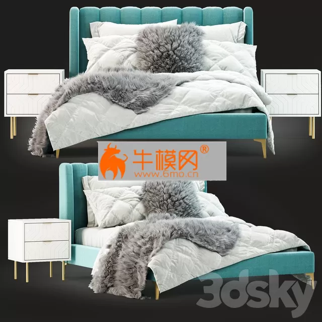 Pottery Barn Avalon Channel Stitch Bed – 3796