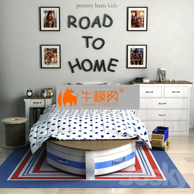 Pottery barn Speedboat Bed Trundle – 3797