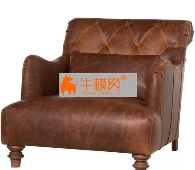 Acacia British Leather Large Accent Chair – 3909