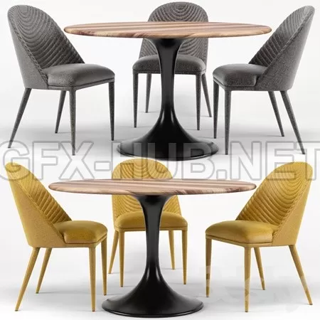 Amarelo Chair, Thor Dining Table – 3918