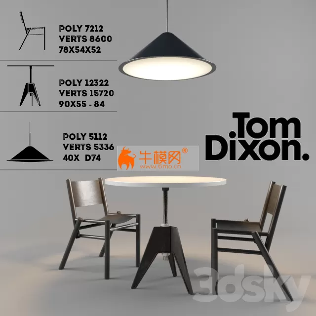 Cone Light, Table Large Screw Peg Chair Black – 4023