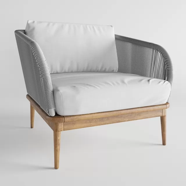 Corded Weave Outdoor Lounge Chair West elm – 4028