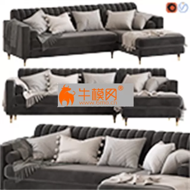 Cult Furniture Belgravia Sofa with Corner Chair – 4036