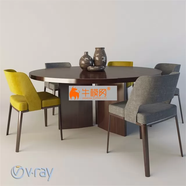 Dining table Minotti Morgan and Owens chair – 4052