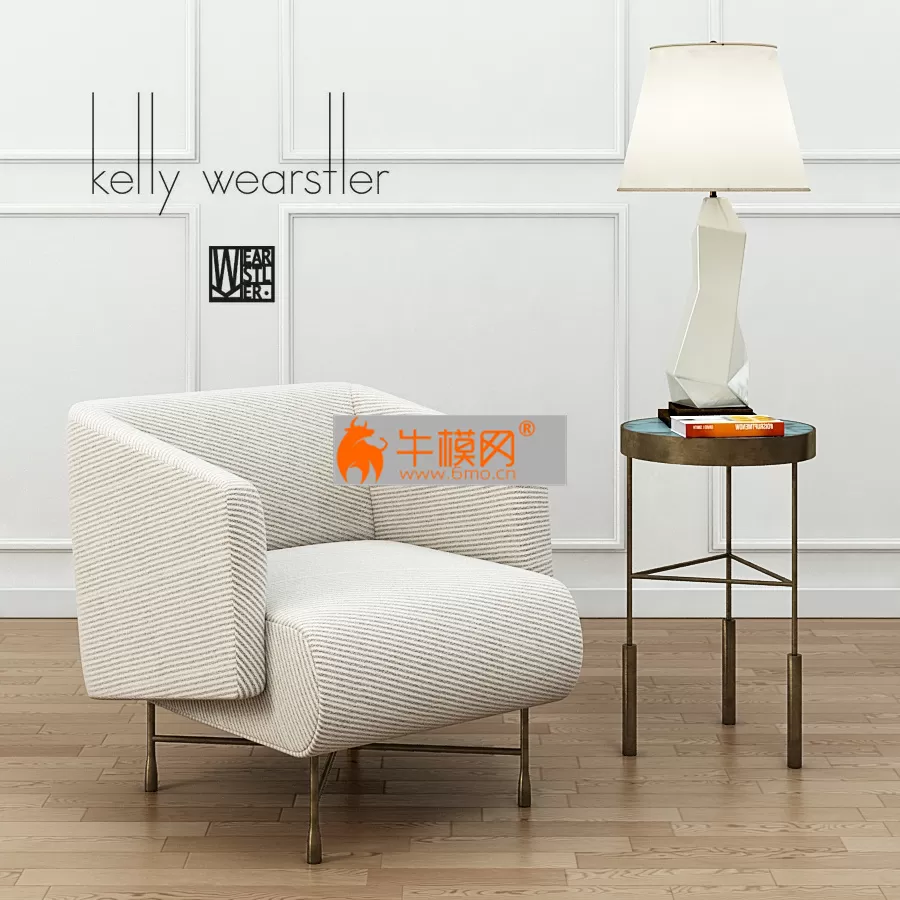 KELLY WEARSTLER BIJOUX LOUNGE CHAIR – 4124 KELLY WEARSTLER BIJOUX LOUNGE CHAIR – 4124