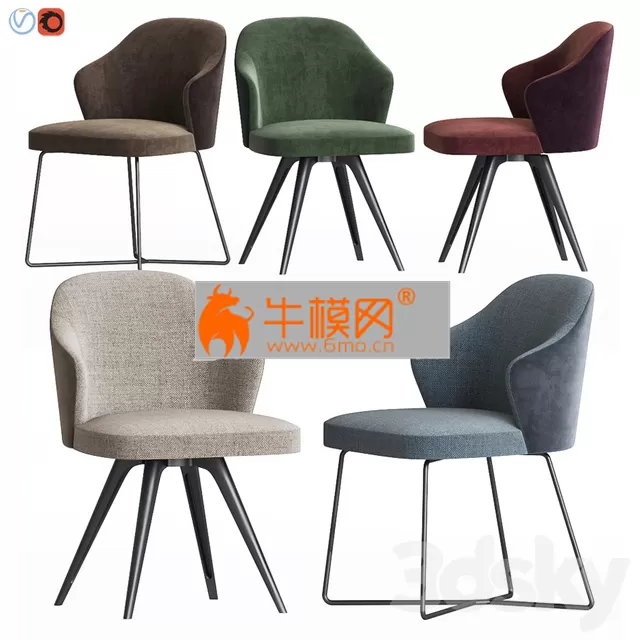 Leslie Dining Chair Set Minotti – 4129 Leslie Dining Chair Set Minotti – 4129