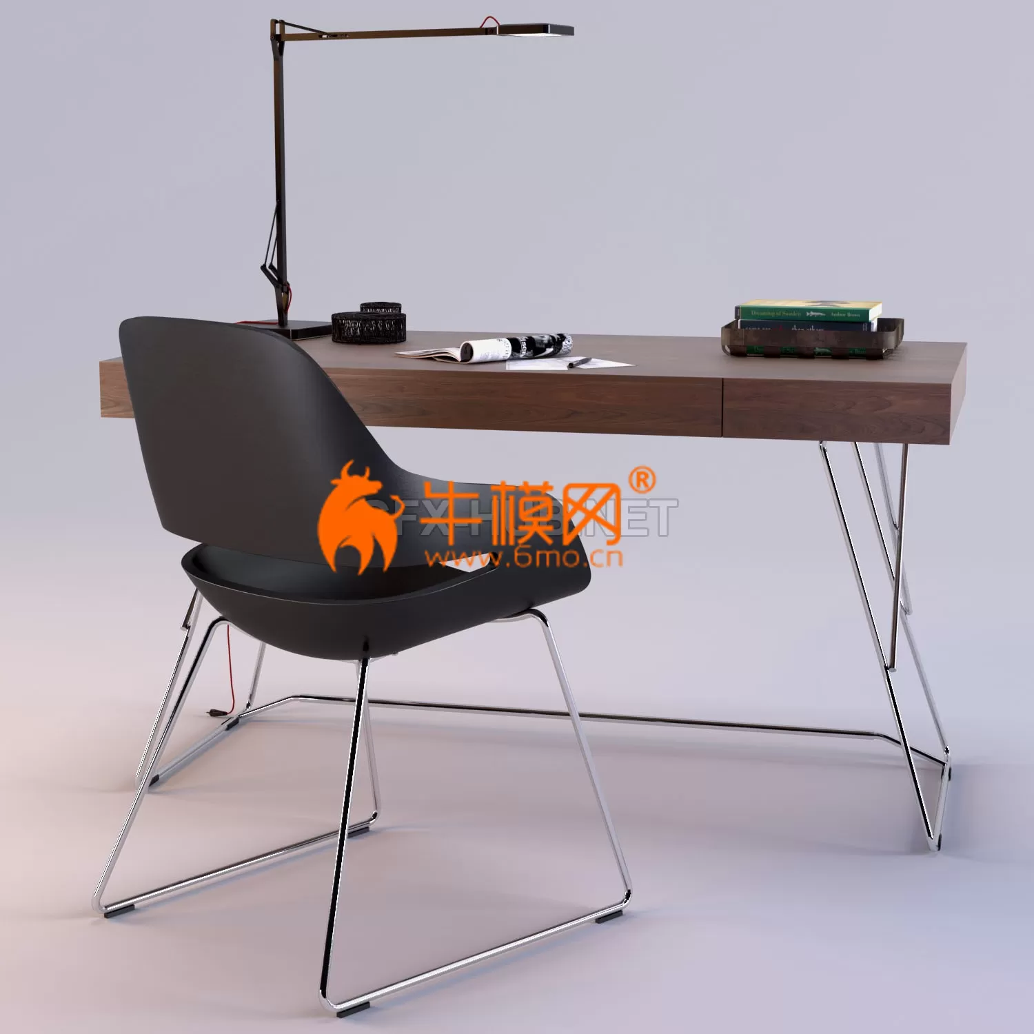 Maestrale Desk and Eva Chair by Zanotta – 4137 Maestrale Desk and Eva Chair by Zanotta – 4137