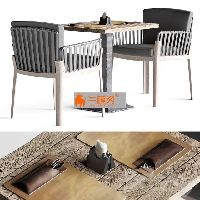Miami chair welded table and table setting – 4145 Miami chair welded table and table setting – 4145