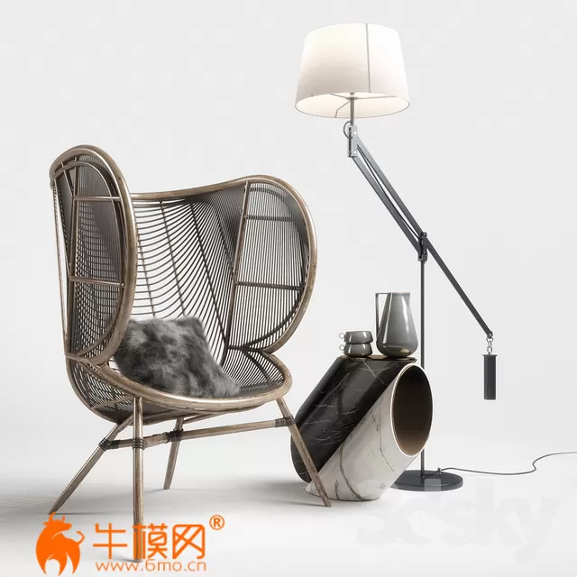 Olaf Chair and Pucci Lamp set – 4173 Olaf Chair and Pucci Lamp set – 4173