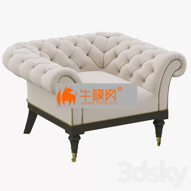 Restoration Hardware Islington Chesterfield Upholstered Chair – 4193 Restoration Hardware Islington Chesterfield Upholstered Chair – 4193