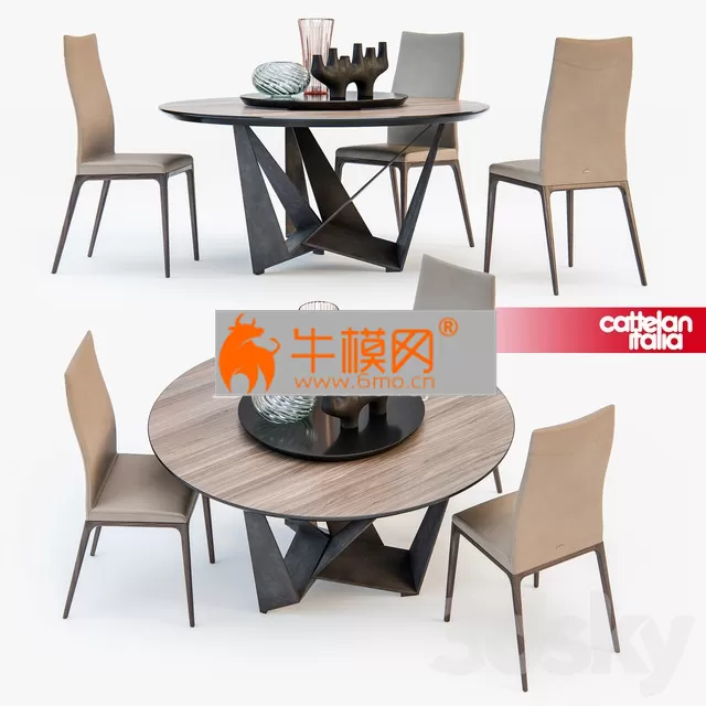 Sattelan Italia SKORPIO round table ARCADIA chair – 4207 Sattelan Italia SKORPIO round table ARCADIA chair – 4207