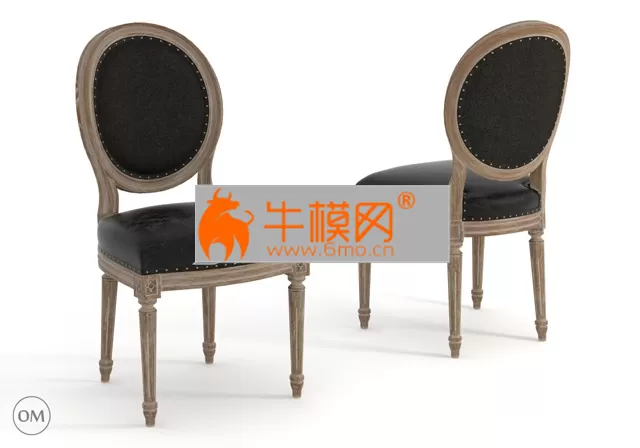 Vintage louis round side chair 8827-1104 – 4265