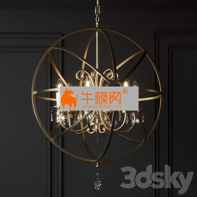 Ballard Design Nicolette Crystal Orb Chandelier – 4290