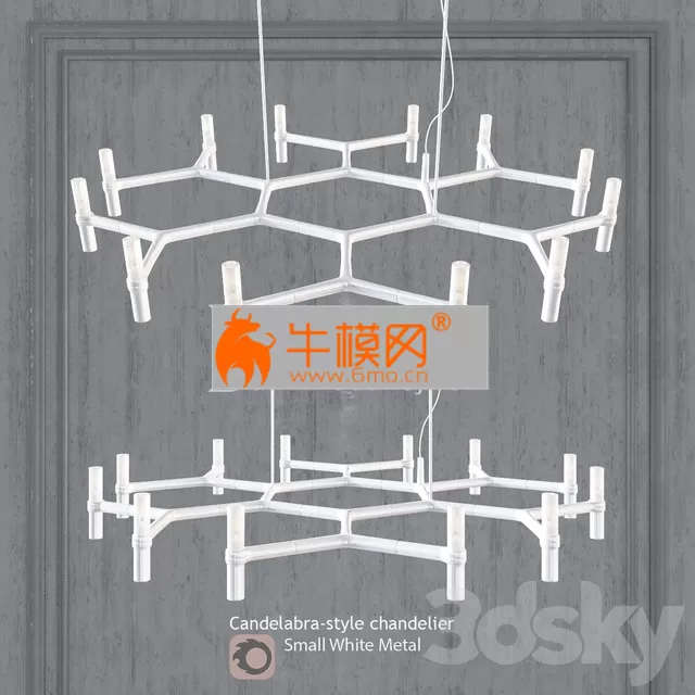 Chandelier EQUINOX CHANDELIER Small White Metal – 4310